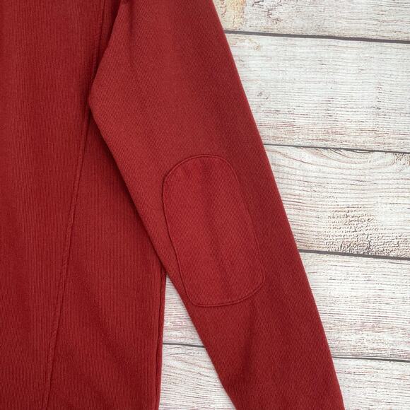 REI 1/4 Zip Elbow Reinforced Fleece Pullover Men's Size Small Red/Maroon - Picture 6 of 10